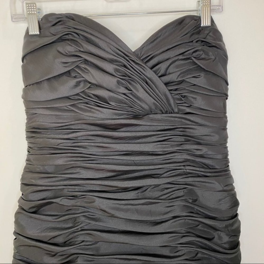 Jordan Fashions Black Party Ruched Dress Women's Size 6 Preowned - Picture 5 of 12